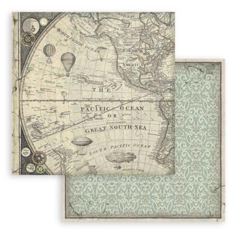 Stamperia, Voyages Fantastiques Backgrounds 8x8 Inch Paper Pack