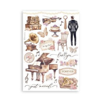 Stamperia, Romance Forever A5 Washi Pad