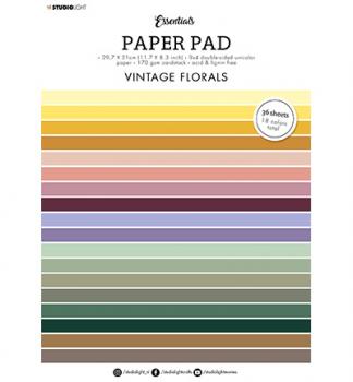 Studiolight, Paper Pad Vintage Florals Essentials nr.69, DIN A 4