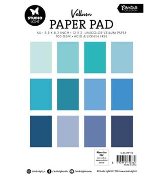 Studiolight • Vellum Paper Pad Shades of Blue paper Essentials nr.194