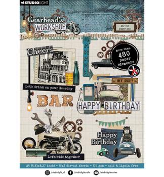 Studiolight • Die Cut Paper Pad Paper elements Gearhead's Workshop nr.185