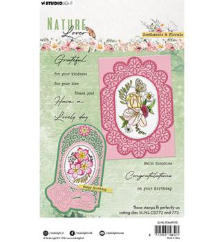 Studiolight • Stamp Sentiments and florals Nature Lover nr.593