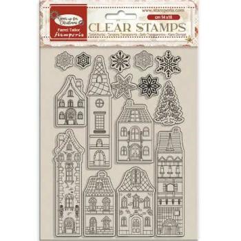 Stamperia, Gear up for Christmas Clear Stamps Cozy Houses