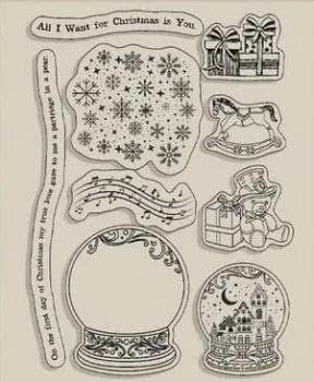 Stamperia, Gear up for Christmas Clear Stamps Snowglobes