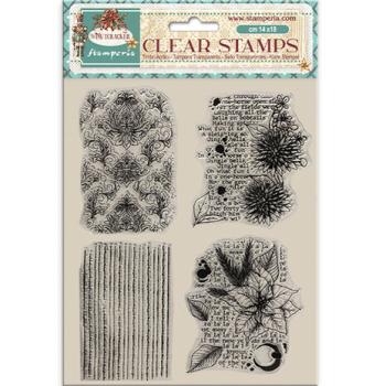 Stamperia, The Nutcracker Clear Stamps Poinsettia