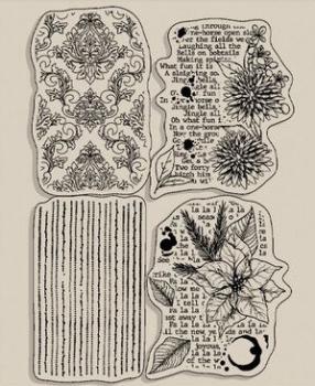 Stamperia, The Nutcracker Clear Stamps Poinsettia