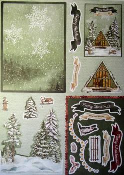 Studiolight, Card making pad Festive Forest