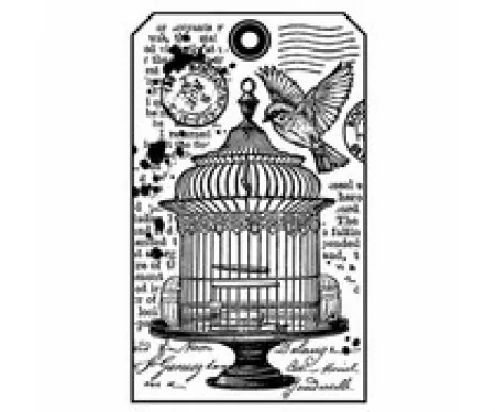 Stamperia, Natural Rubber Stamp Little Cage