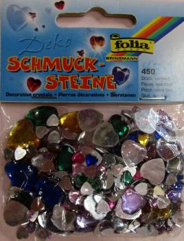 Folia, Deko-Schmucksteine Herzen