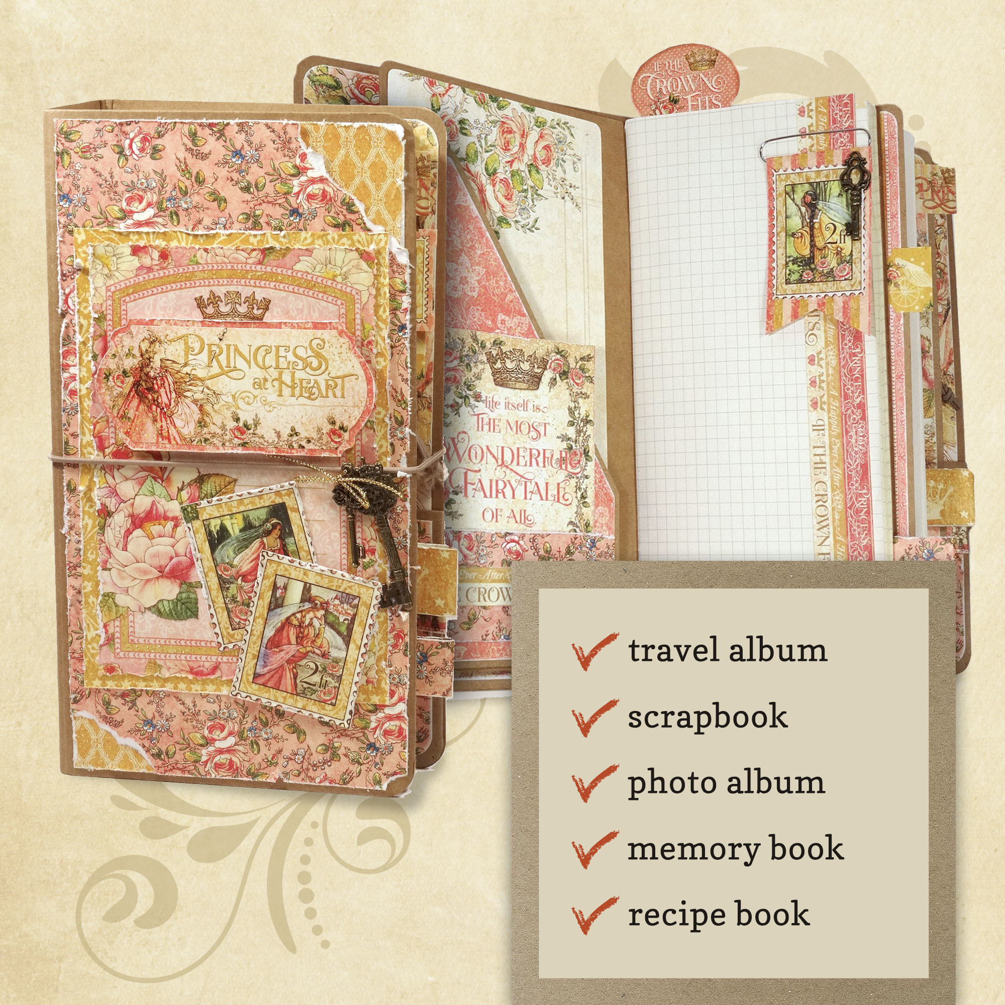 graphic 45 travel album with notebook set