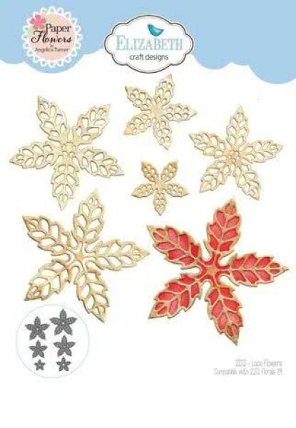 Elisabeth Craft Designs, Joyous Christmas Dies Lace Flowers