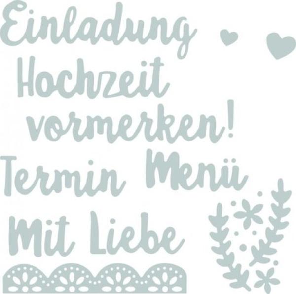 Sizzix, Thinlits Die Hochzeit -deutsch