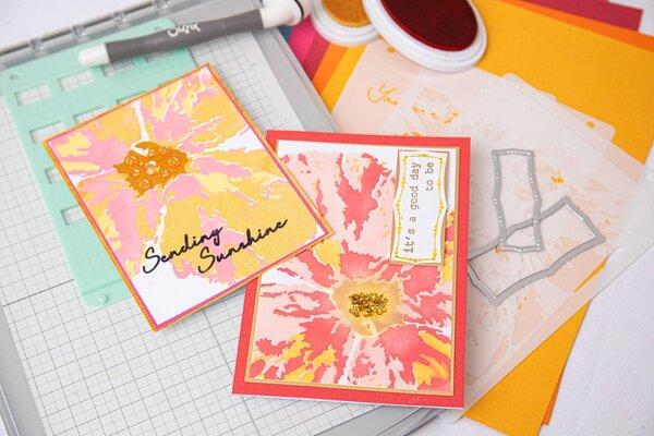 Sizzix, Layered Stencils by Stacey Park Cosmopolitan, Floral Impressions