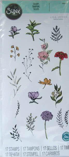 Sizzix, Clear Stamps Garden Botanicals