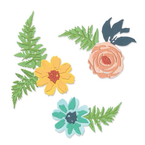 Sizzix, Thinlits Die Flowers & Fern