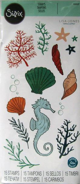 Sizzix, Clear Stamps by Lisa Jones Ocean Elements