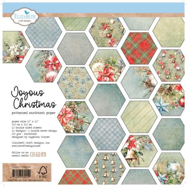 Elisabeth Craft Designs, Joyous Christmas Patterned Cardstock Paper