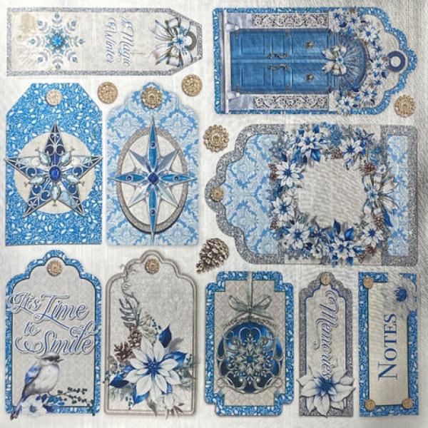 Ciao Bella, Elegance of Blue Deluxe Paper Silver