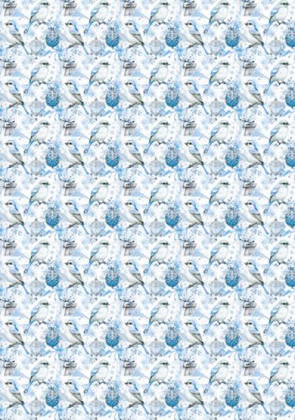 Ciao Bella, Elegance of Blue A4 Vellum Paper Patterns