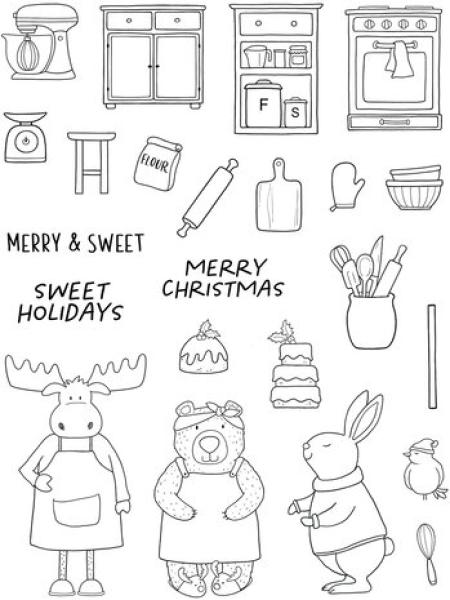 Creative Expressions, Jane's Doodles Clear Stamp Set Merry & Sweet