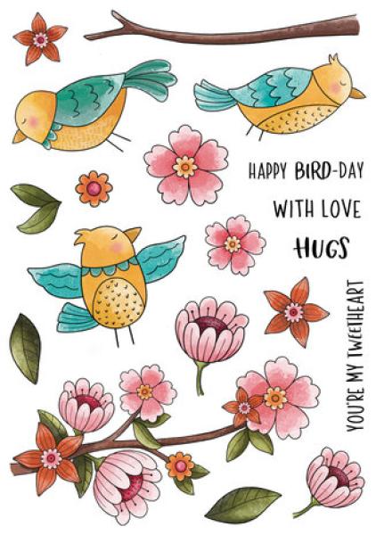 Creative Expressions, Jane's Doodles Clear Stamp Set Birdsong Blooms