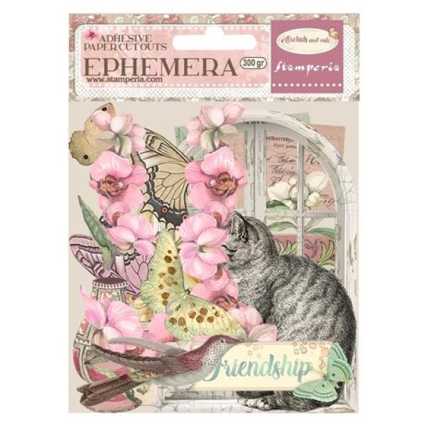 Stamperia, Orchids and Cats Ephemera