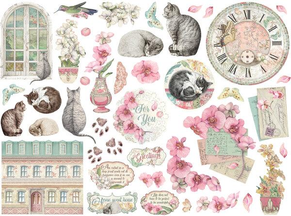 Stamperia, Orchids and Cats Die Cuts Assorted