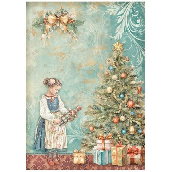 Stamperia, The Nutcracker A4 Rice Paper Christmas Tree