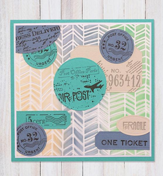 Nellie's Choice, 3D Embossing Folder Chevron