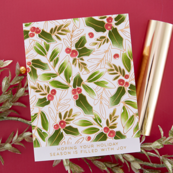 Spellbinders, Glimmer Holly Background Hot Foil Plate