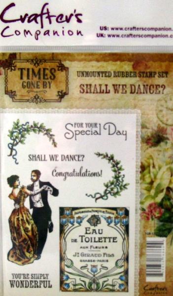 Crafters Companion, Unmounted Rubber Stamp Shall wie dance?