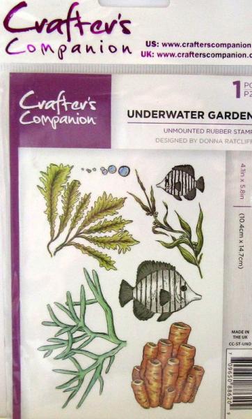 Crafters Companion, Unmounted Rubber Stamp Underwater Garden