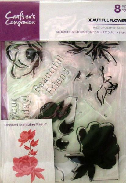 Crafters Companion, Stamp Beautiful Flower