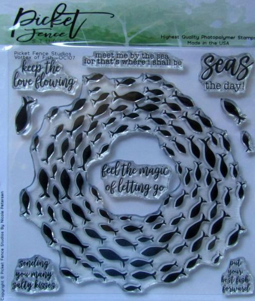 Picket Fence, Clear Stamps Vortex of Fish