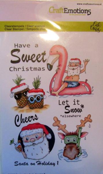 CraftEmotions, Stamps Santa on Holiday