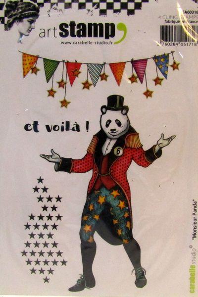 Carabelle Studio, Cling Stamp Art Monsieur Panda