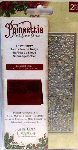 Crafters Companion, Die Poinsettia Perfection, Snow Flurry