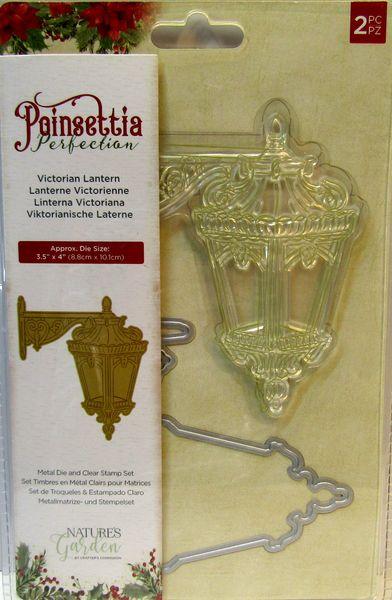 Crafters Companion, Stanz.- und Stempelset Poinsettia Perfection, Victorian Lantern