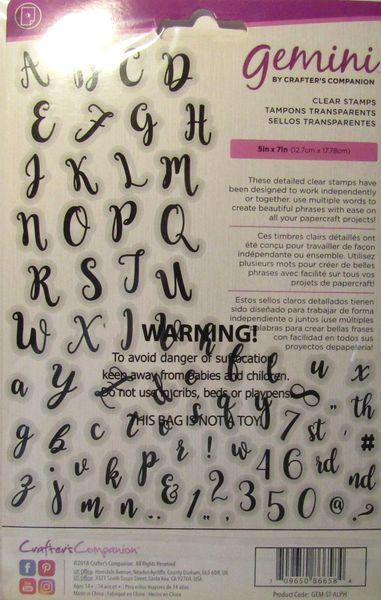 Crafters Companion, Stamp Alphabet