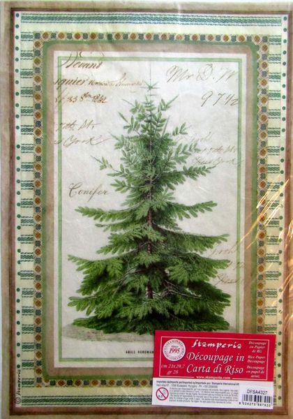 Stamperia, Rice Paper Christmas Tree