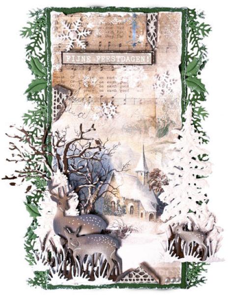 Studiolight, Vintage Christmas Cutting Die Deer, Snow & Trees