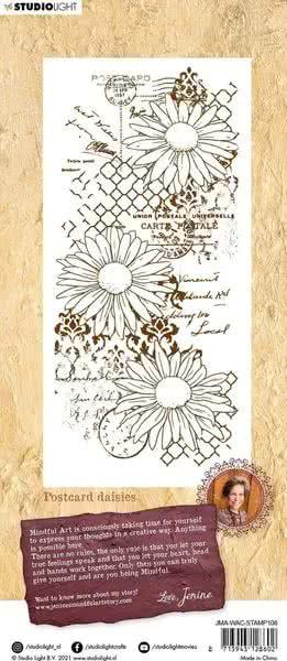 Studiolight, Stamp Warm & cozy clear stamp Postcard daisies nr.108