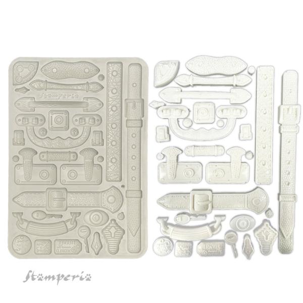 Stamperia, Art of Travelling A5 Silicon Mould Belts And Handles