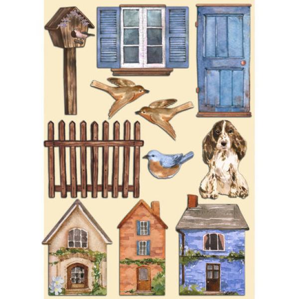 Stamperia, Create Happiness Welcome Home Wooden Shape A5 Houses