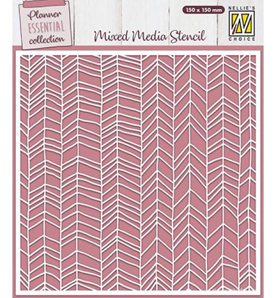 Nellie's Choice, Mixed Media Stencils Chevron