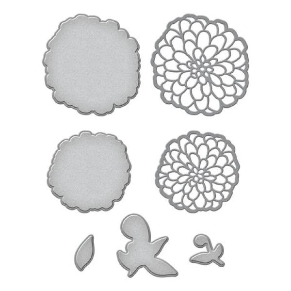 Spellbinders, Simon Hurley Darling Dahlias Etched Dies