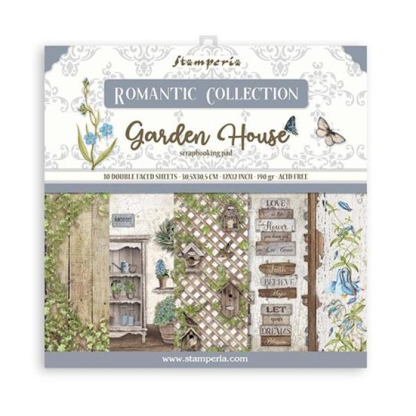 Stamperia, Romantic Garden House 12x12 Inch Paper Pack