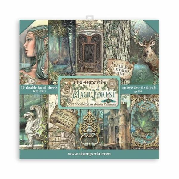 Stamperia, Magic Forest 12x12 Inch Paper Pack