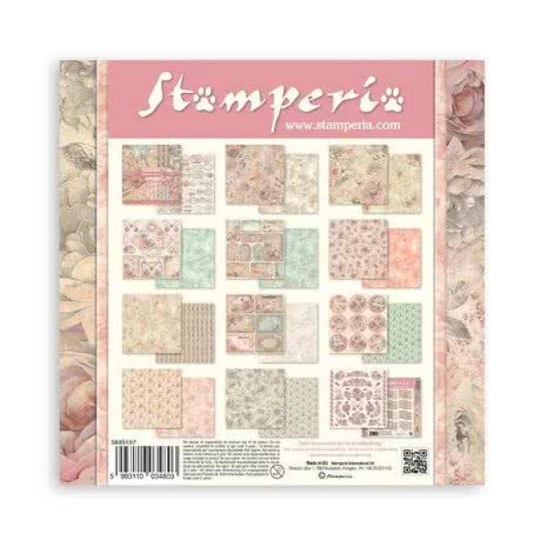 Stamperia, Shabby Rose 8x8 Inch Paper Pack