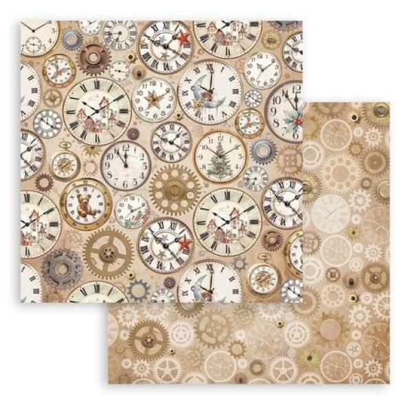 Stamperia, Gear up for Christmas Paper Pack Maxi Backgrounds Selection